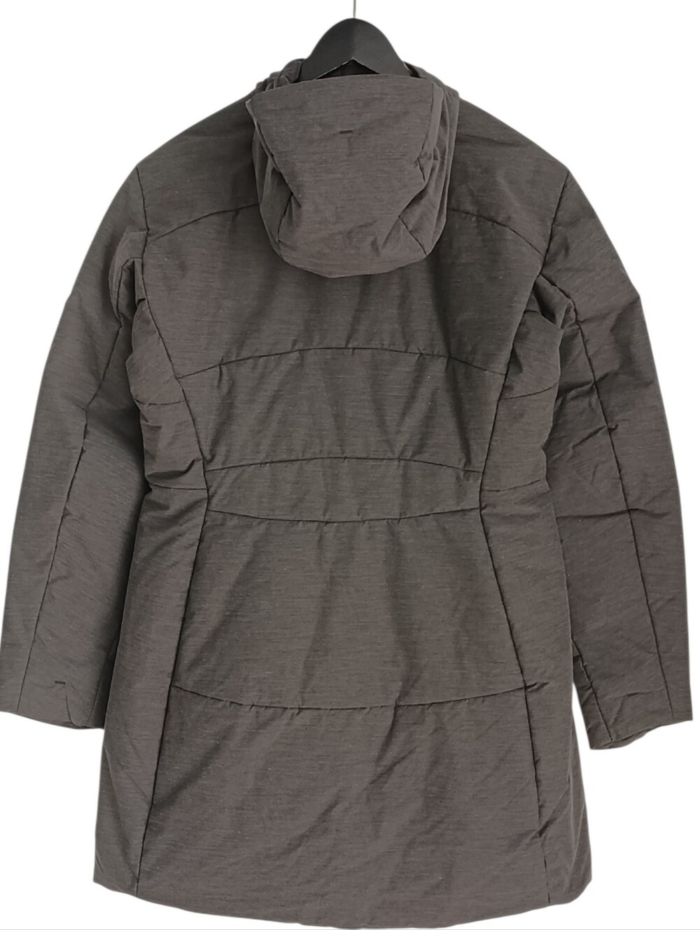 Arc'teryx Womens Grey Long Puffer Coat Full Zip Jacket Embroidered Logo L - Picture 2 of 16